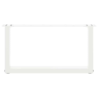 White Steel U-Shaped Coffee Table Legs, 2 pcs, 70x30-31 cm