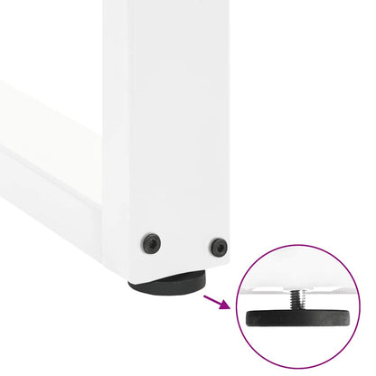 White Steel U-Shaped Coffee Table Legs, 2 pcs, 70x30-31 cm