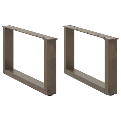 Natural Steel U-Shaped Coffee Table Legs, 2 pcs - 70x(30-31) cm