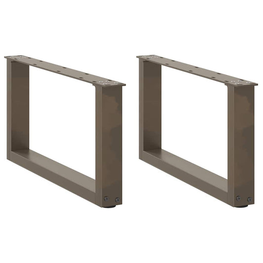 Natural Steel U-Shaped Coffee Table Legs, 2 pcs - 70x(30-31) cm