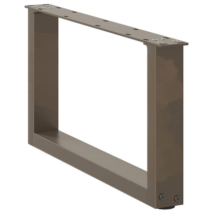 Natural Steel U-Shaped Coffee Table Legs, 2 pcs - 70x(30-31) cm