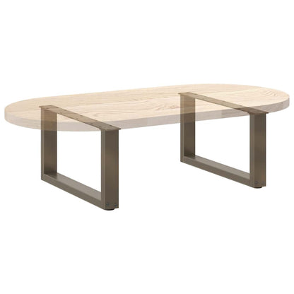 Natural Steel U-Shaped Coffee Table Legs, 2 pcs - 70x(30-31) cm