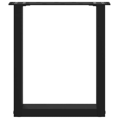 Black Steel U-Shaped Coffee Table Legs, 2pcs, 28x42-43cm
