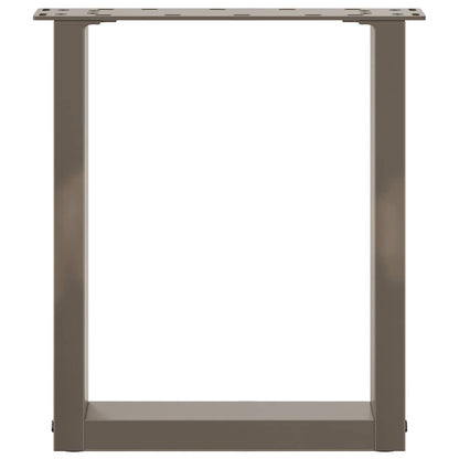Natural Steel U-Shaped Coffee Table Legs 2 pcs, Adjustable 28x42-43 cm