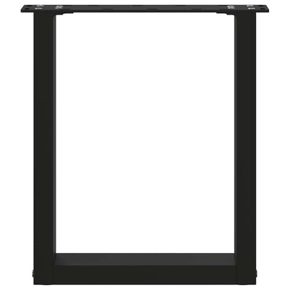 Steel U-Shaped Coffee Table Legs 2 pcs, Black 38x(42-43)cm