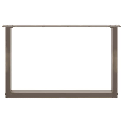 Natural Steel U-Shaped Coffee Table Legs, 2 Pcs, Adjustable 60 cm