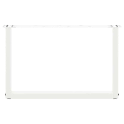 White U-Shaped Steel Coffee Table Legs, 2 Pcs, 70x(42-43) cm