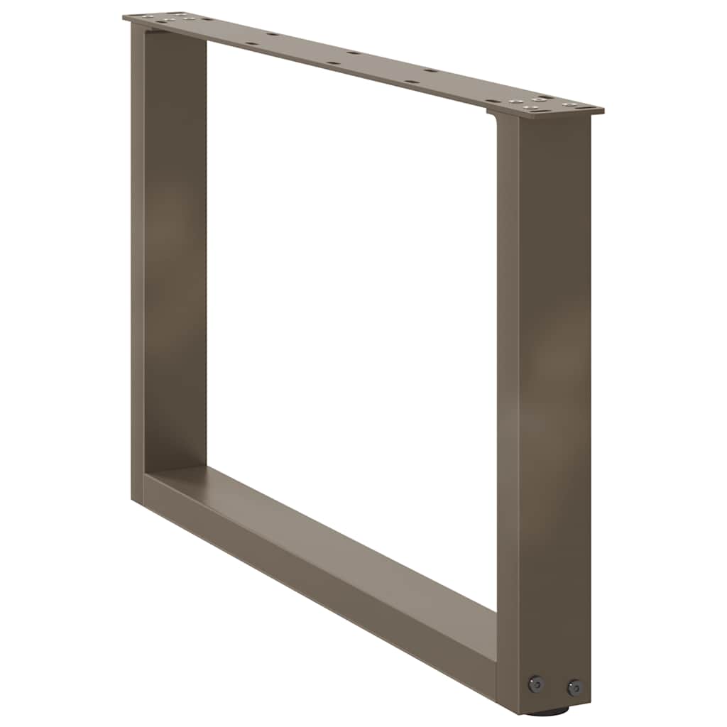 Natural Steel U-Shaped Coffee Table Legs, 2 pcs, 70x42-43 cm