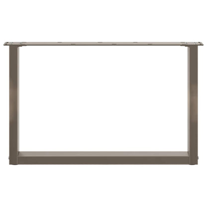 Natural Steel U-Shaped Coffee Table Legs, 2 pcs, 70x42-43 cm