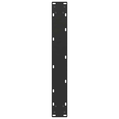 Black Steel U-Shaped Dining Table Legs, 2pcs, Adjustable 60x72-73cm