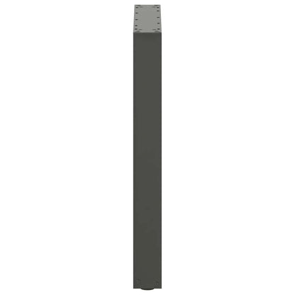 Anthracite Steel U-Shaped Dining Table Legs - 2pcs, Adjustable 60x72-73cm