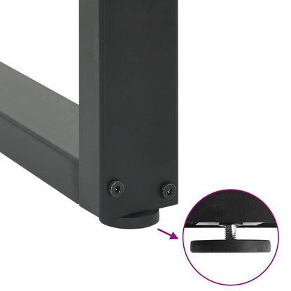 Anthracite Steel U-Shaped Dining Table Legs 2pcs 80x72-73cm