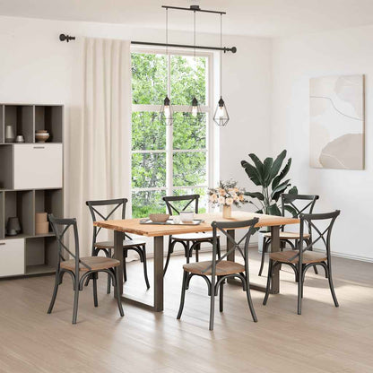 Natural Steel U-Shaped Dining Table Legs 2pcs, Adjustable 80x72-73cm