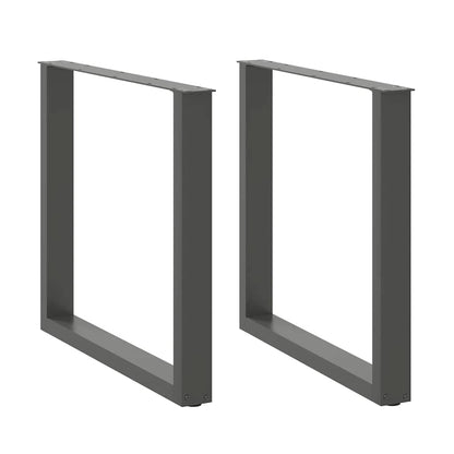 Anthracite Steel U-Shaped Dining Table Legs 2pcs 90x(72-73)cm