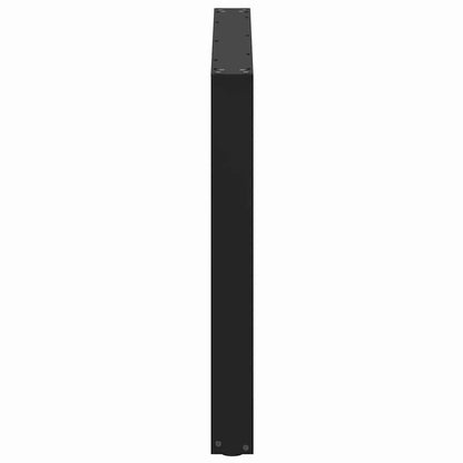Dining Table Legs U-Shaped 2 pcs Black 100x(72-73) cm Steel