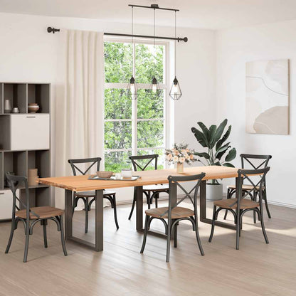 Natural Steel U-Shaped Dining Table Legs 3-Pack, 90x(72-73)cm