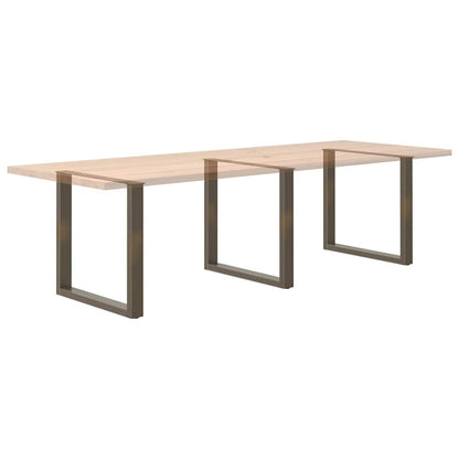 Natural Steel U-Shaped Dining Table Legs 3-Pack, 90x(72-73)cm