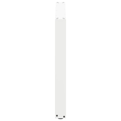 White Steel U-Shaped Dining Table Legs, 2 pcs, Adjustable 100 cm
