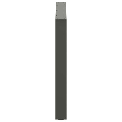 Anthracite Steel U-Shaped Dining Table Legs, 2pcs, Adjustable 100cm