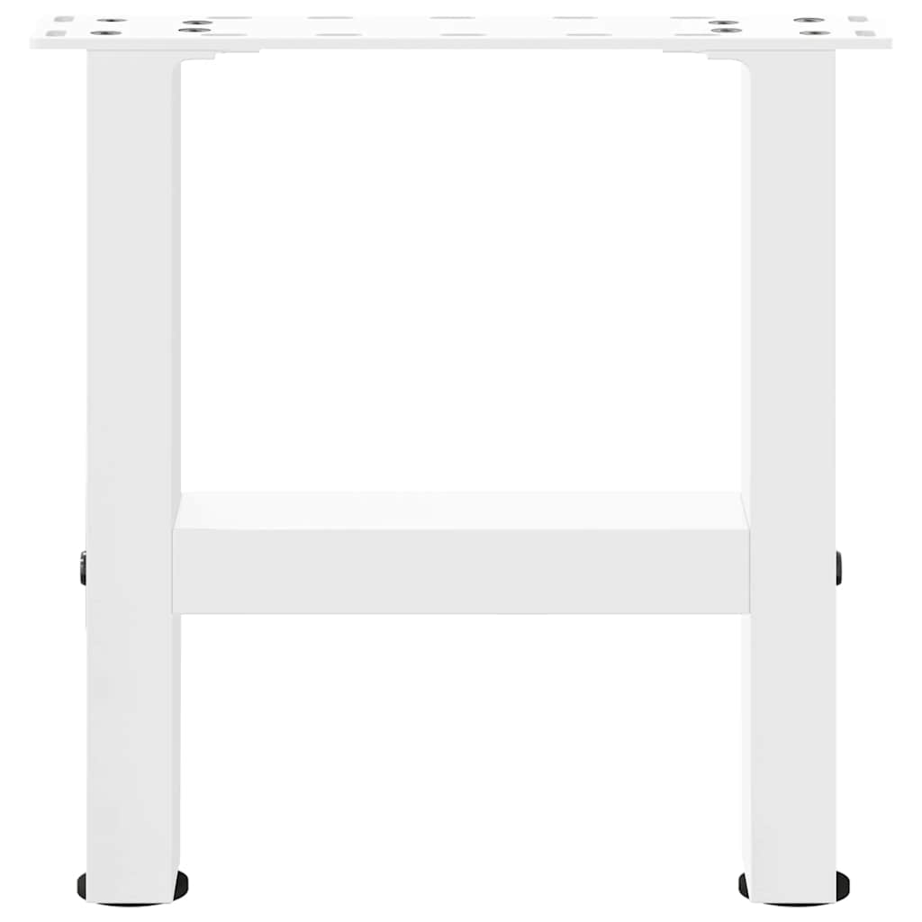 White Steel Coffee Table Legs 2 pcs, 30x(30-31) cm Durable Design