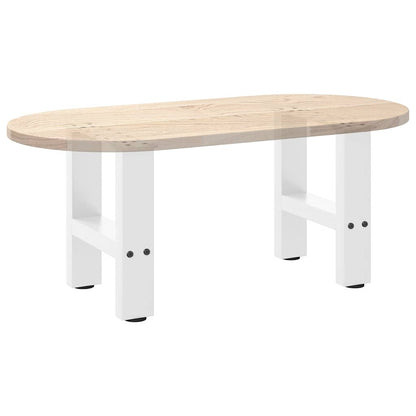 White Steel Coffee Table Legs 2 pcs, 30x(30-31) cm Durable Design