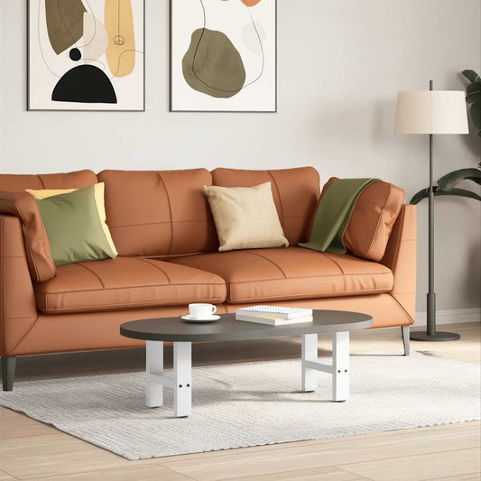 White Steel Coffee Table Legs 2 pcs, 30x(30-31) cm Durable Design