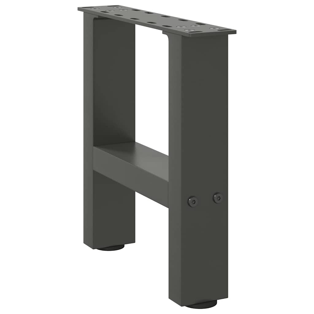 Anthracite Steel Coffee Table Legs, Set of 2, 30x(30-31) cm