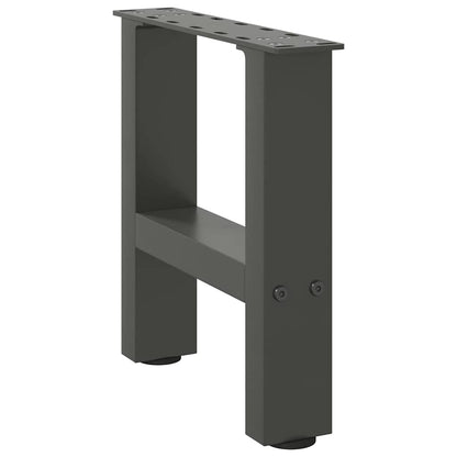 Anthracite Steel Coffee Table Legs, Set of 2, 30x(30-31) cm