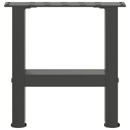 Anthracite Steel Coffee Table Legs, Set of 2, 30x(30-31) cm