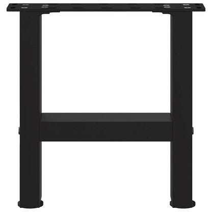 Sleek Black Steel Coffee Table Legs 2 pcs 40x(30-31) cm