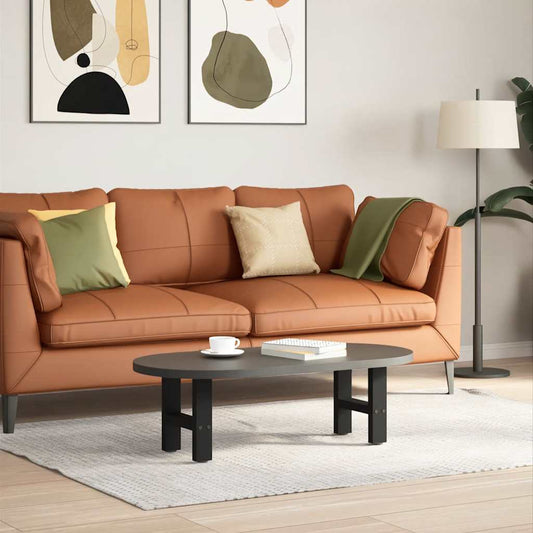 Sleek Black Steel Coffee Table Legs 2 pcs 40x(30-31) cm