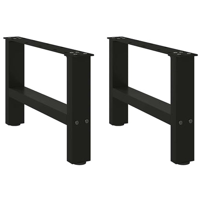 Black Steel Coffee Table Legs, 2 pcs, Adjustable 50x(30-31)cm