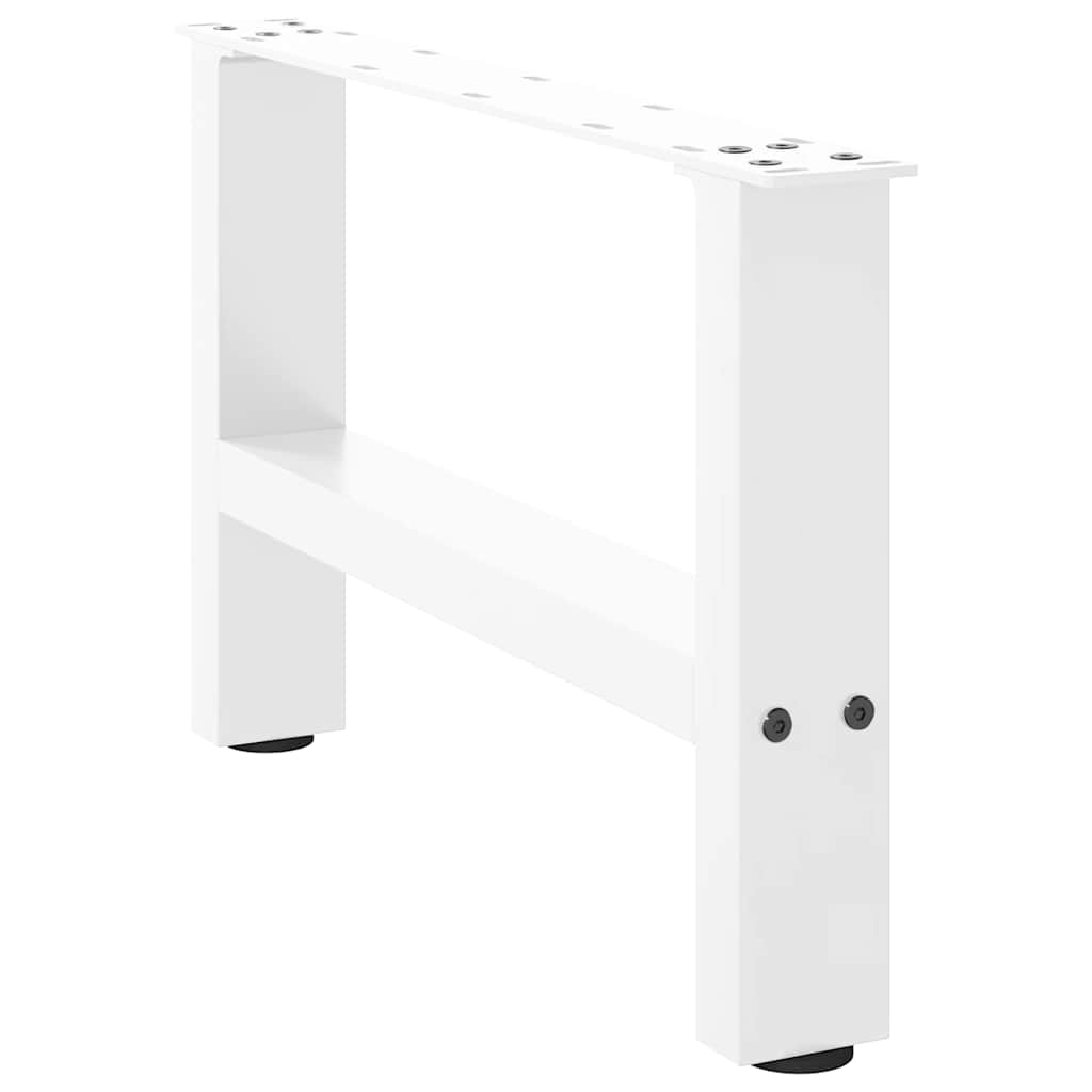 White Steel Coffee Table Legs 2pcs 50x(30-31) cm - Durable & Stylish