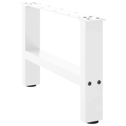 White Steel Coffee Table Legs 2pcs 50x(30-31) cm - Durable & Stylish
