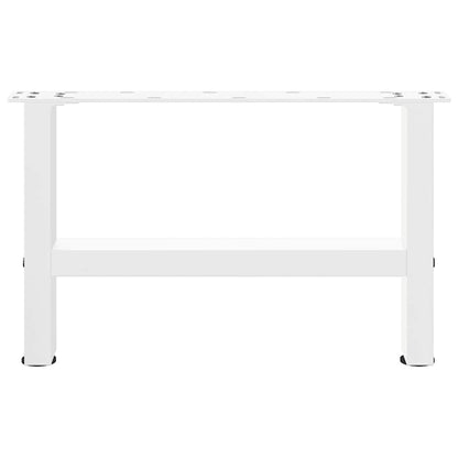 White Steel Coffee Table Legs 2pcs 50x(30-31) cm - Durable & Stylish