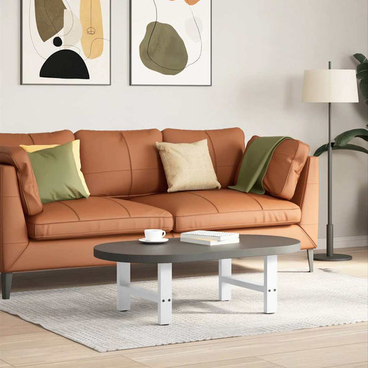White Steel Coffee Table Legs 2pcs 50x(30-31) cm - Durable & Stylish