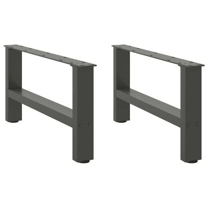 Anthracite Steel Coffee Table Legs 2pcs, Adjustable 60x30-31cm