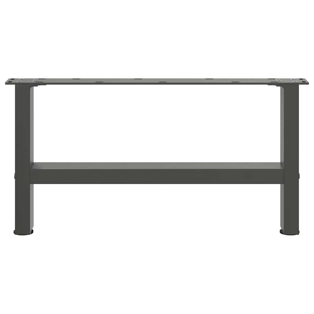 Anthracite Steel Coffee Table Legs 2pcs, Adjustable 60x30-31cm