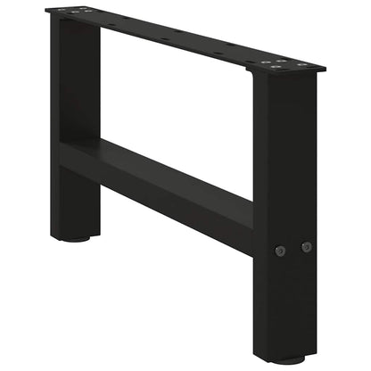 Black Steel Coffee Table Legs 2pcs, 70x(30-31)cm Sturdy Design