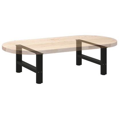 Black Steel Coffee Table Legs 2pcs, 70x(30-31)cm Sturdy Design