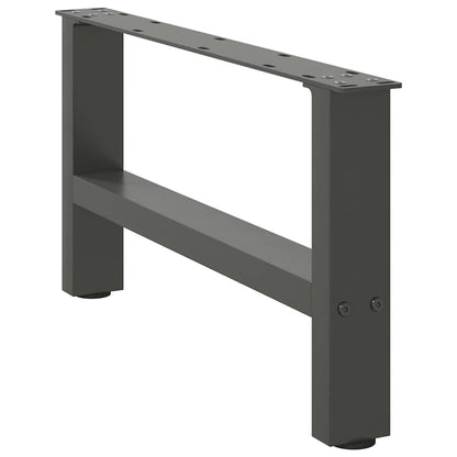 Anthracite Steel Coffee Table Legs - Set of 2, Adjustable 70x(30-31) cm
