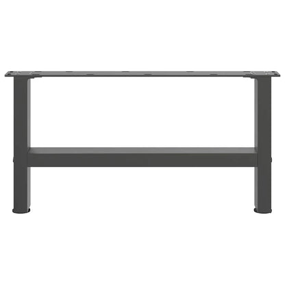Anthracite Steel Coffee Table Legs - Set of 2, Adjustable 70x(30-31) cm