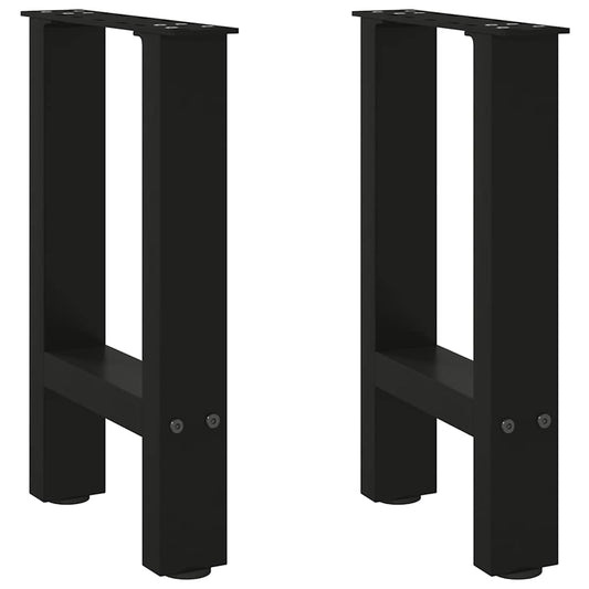 Black Steel Coffee Table Legs 2pcs | 28x(42-43)cm Durable Design