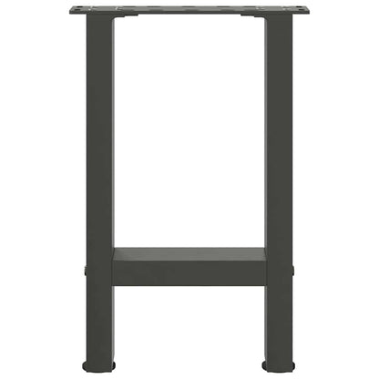 Anthracite Steel Coffee Table Legs, Set of 2, Adjustable 28x(42-43) cm