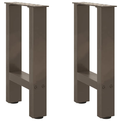 Natural Steel Coffee Table Legs, 2 pcs, 28x(42-43) cm - Durable & Sleek