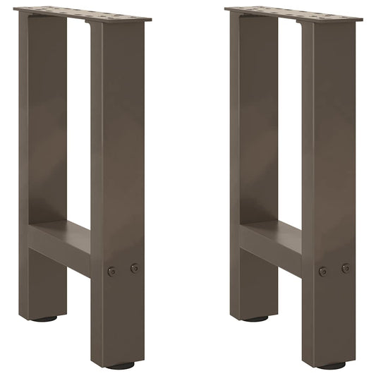 Natural Steel Coffee Table Legs, 2 pcs, 28x(42-43) cm - Durable & Sleek