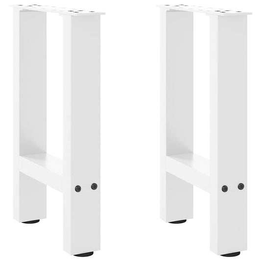 White Steel Coffee Table Legs 2pcs 38x(42-43)cm