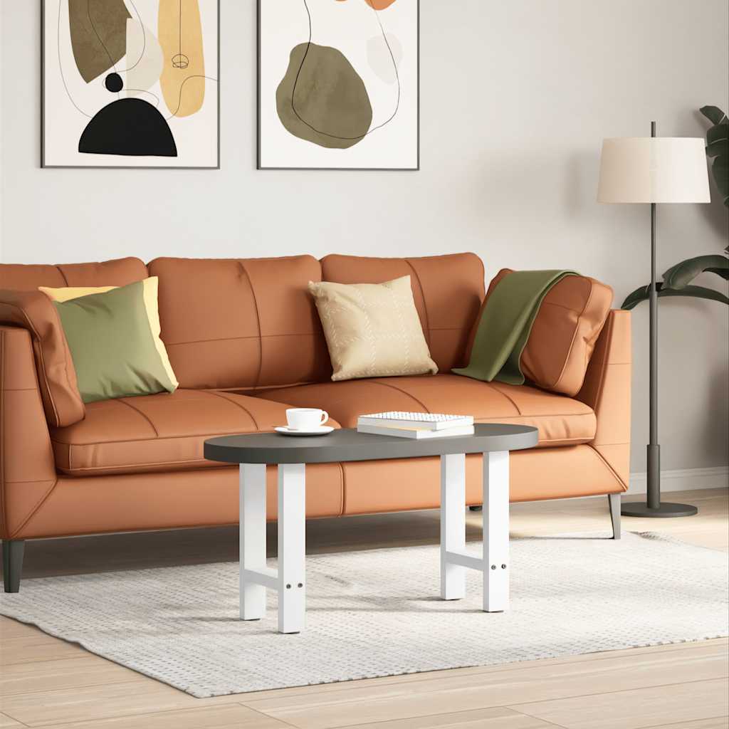 White Steel Coffee Table Legs 2pcs 38x(42-43)cm