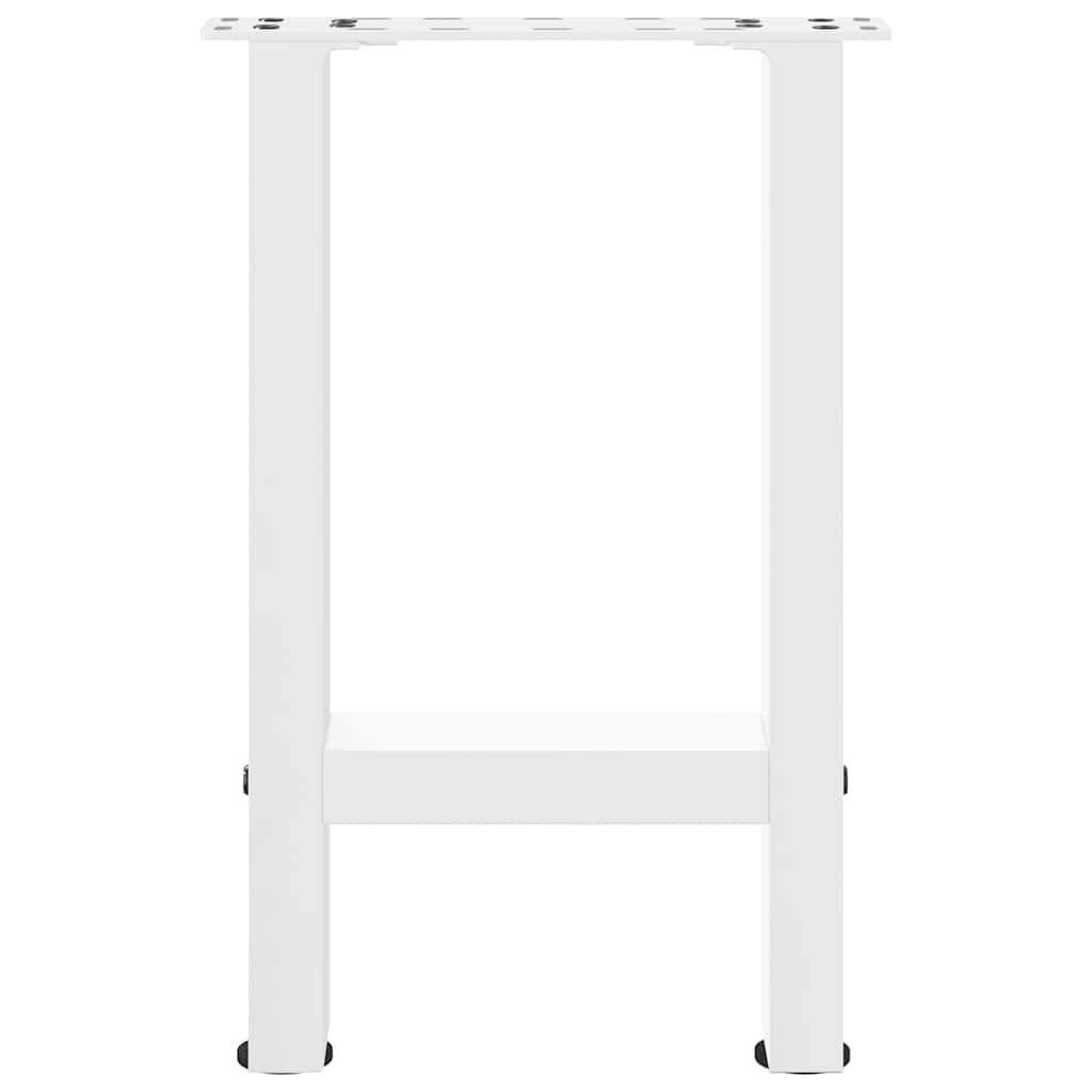 White Steel Coffee Table Legs 2pcs 38x(42-43)cm