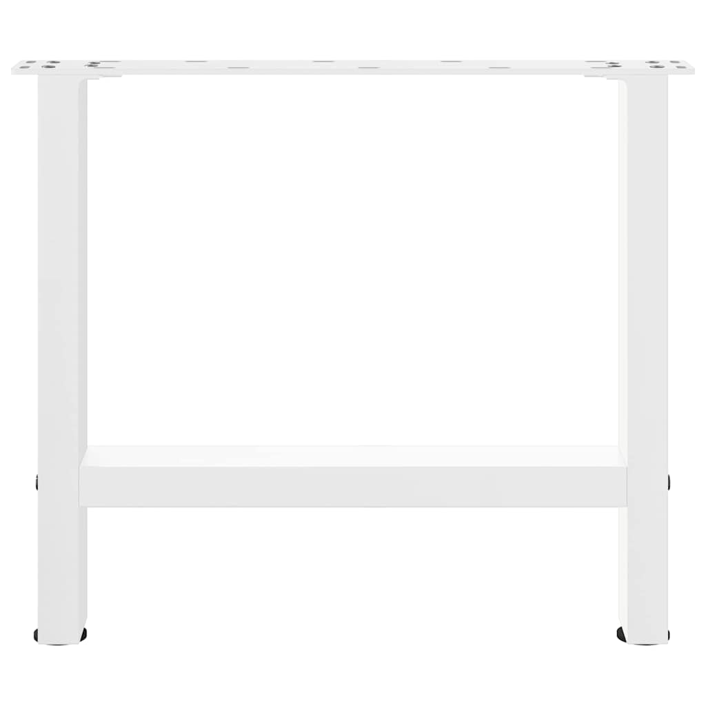 White Steel Coffee Table Legs, 2 Pcs, Adjustable 50x(42-43) cm
